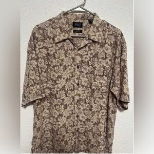 Haggar 100% silk men’s shirt- size large